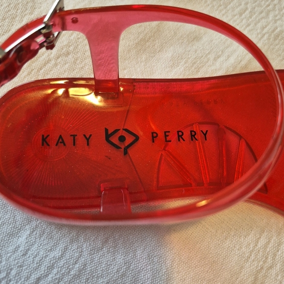 Katy Perry women's size 8 red Palm Tree sandals VGUC - Picture 7 of 11